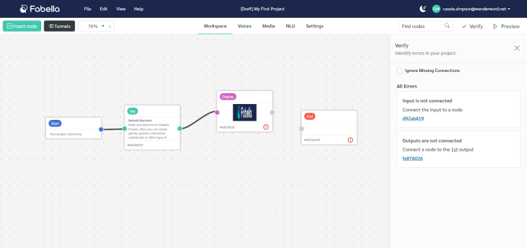 How to Verify and Preview Your Fabella Creator Project